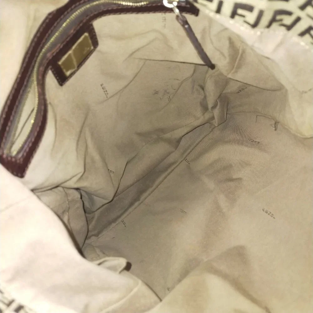 AUTHENTIC Fendi Tote Bag Brown Nylon - Picture 9 of 11